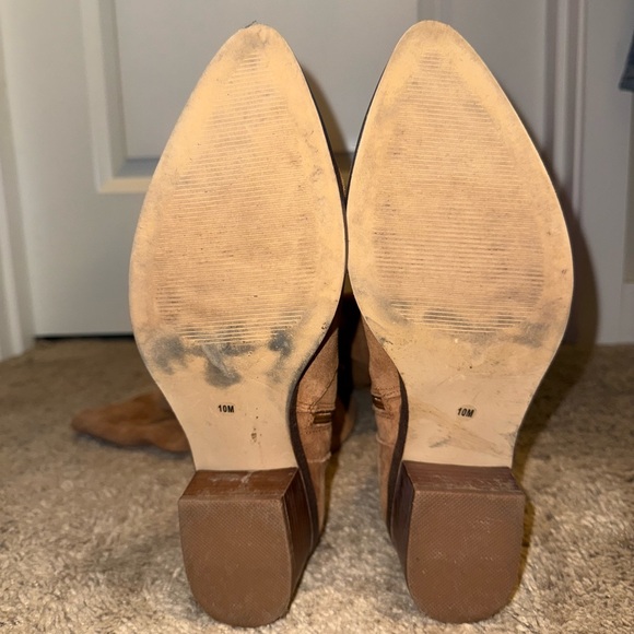 Size 10 Brown Swede leather riding boots - Picture 5 of 9